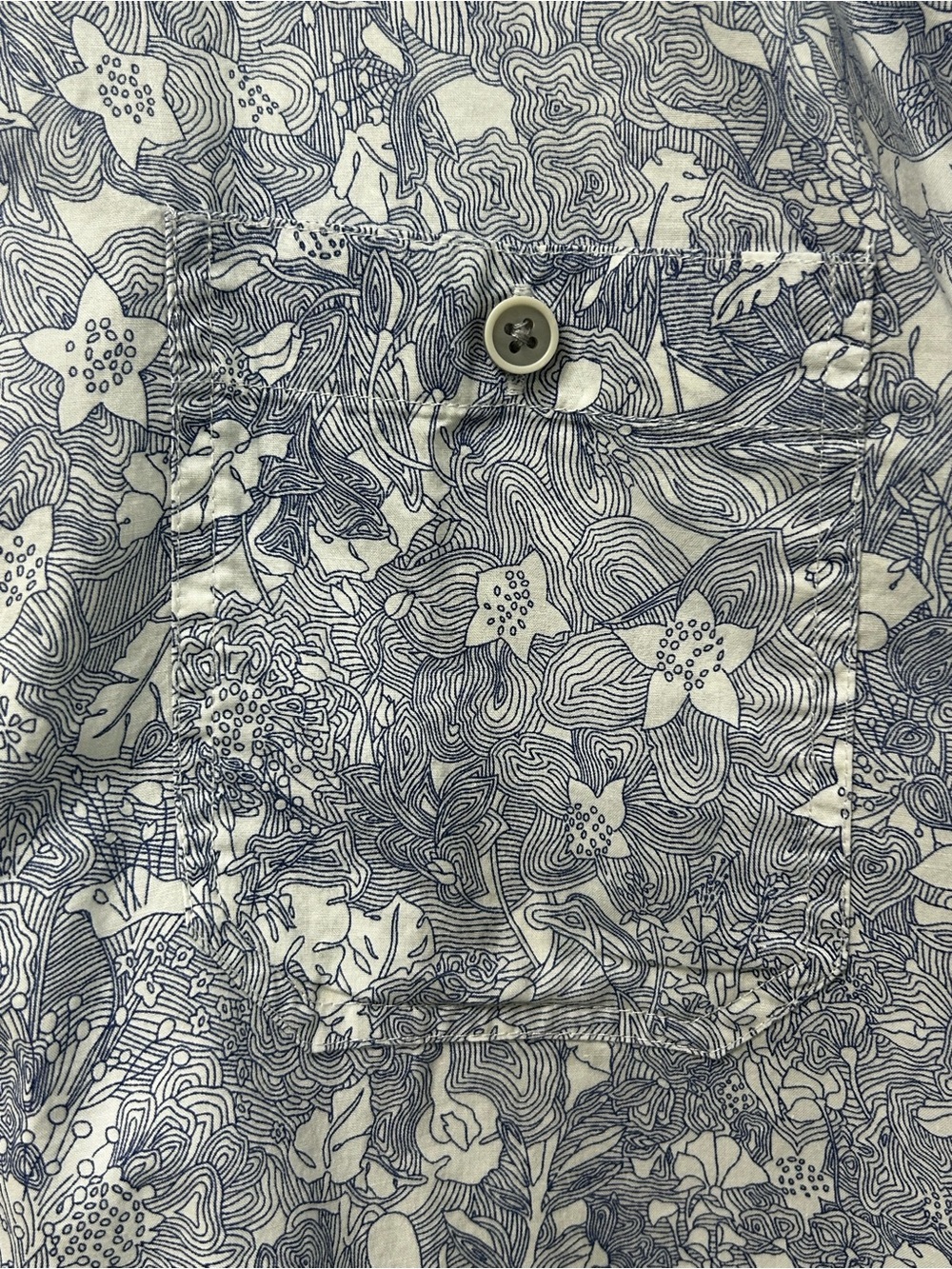 Projek Raw Men’s Botanical Floral Sketch Print Shirt Size‎ M 100% Cotton - Picture 7 of 10